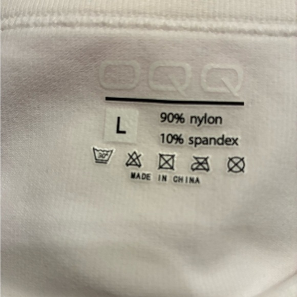 NWT OQQ 2 piece tank tops ruched crew neck basic stretch t-shirt large - Picture 5 of 7